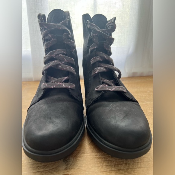 New Sorel Women's Evie II Lace Boots Black, Sea Salt in Size 12 - Picture 3 of 10